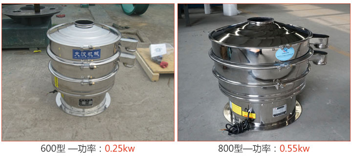 食品振動篩同種材質有不同大小的型號，而型號的不同就會影響價格。